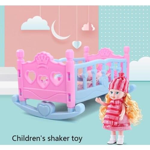 066B Baking Decoration Simulation Bed Miniature Furniture for Doll House Accessory Role Play Girls Favor Playsets Single/Bunk