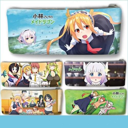 Pencil Cases Miss Kobayashis Dragon Maid Cute Anime Pencil Bags Student Kawaii Study School Supplies Office Sustationery Box