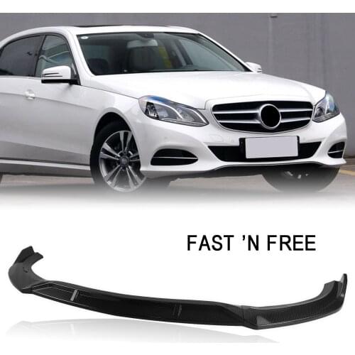 Front Bumper Spoiler Lip For Mercedes Benz 2013-2015 W212 E63 Carbon Fiber Look Car Exterior Lower Splitter Kit