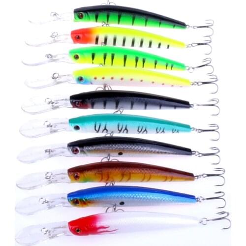 10pcs Fishing lure Deep Swim Hard Bait 145mm 15G Artificial Baits Minnow Fishing Wobbler Pesca