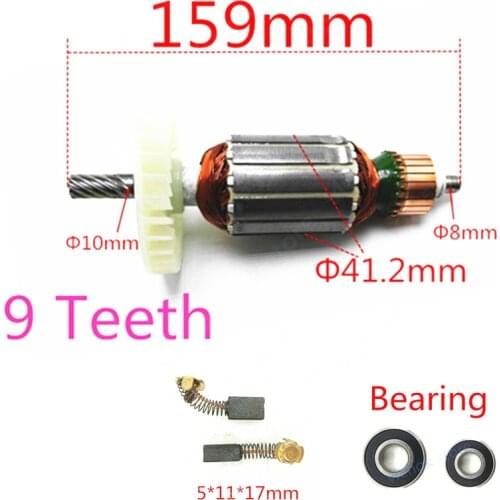 9 Teeth Armature Motor Replace for MAKITA 5704R 5704RK 516489-7 5806B 518629-3 Circular Saw rotor Power tool accessories