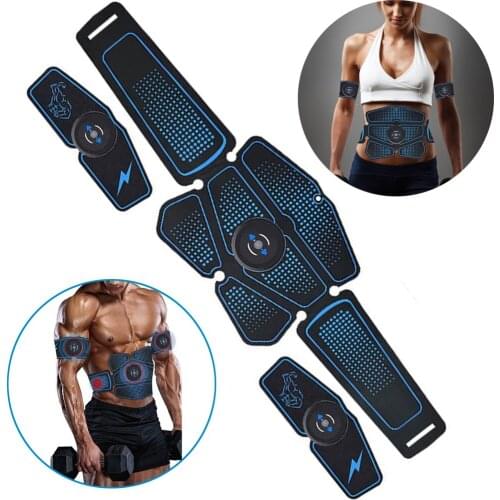 Abdominal Muscle Stimulator Toner Rechargeable Gym Tools Fitness Gear Electronic Electrostimulation Exercise Home Gym Equipment