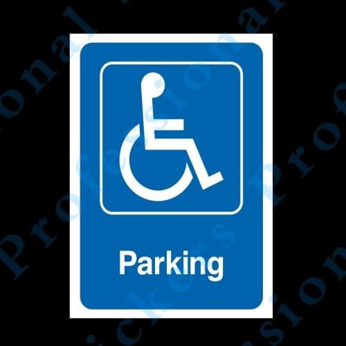 Disabled Parking - Rigid Plastic Sign or Sticker A6 A5 A4 - Wheelchair (DDA10) Waterproof Vinyl stickers for car Motos