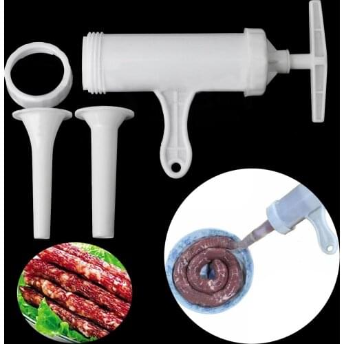 1 Set Manual Sausage Stuffer Filling Making Machine Sausage Filler Salami Maker and Funnel Handmade Cooking Tools