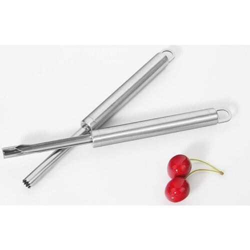 1PC Multi-Function Corer and Pitter Remover Set, Stainless Steel Core Remover Tool for Apple, Pear, Cherry ,Jujube Red KX 159