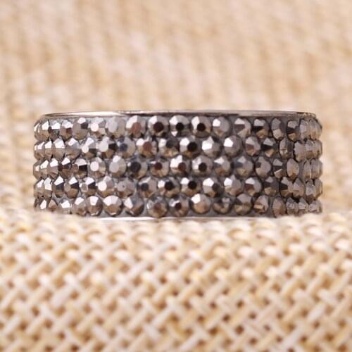 2021 Korean Hot Sale Stainless Steel Silver Plated Ring Classic Men AAA Zircon Ring Trend Men Popular Nightclub Party Jewelry