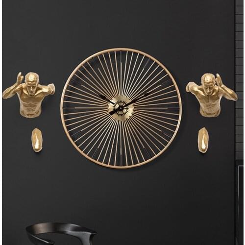 Running Man Statue Creative Industrial Style Sculpture Resin Living Room Background Wall Decoration Hanging Statue Ornament