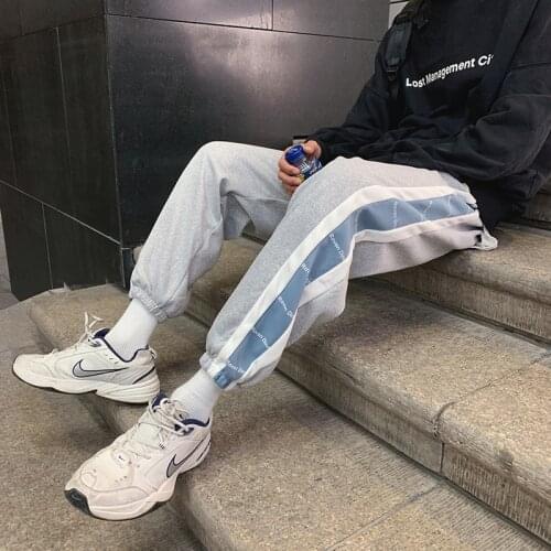Spring Ins Mens Sweatpants Jogger Pencil pants Trousers New Fashion Hip Hop Harajuku Casual Teens Boys Male Streetwear Korean