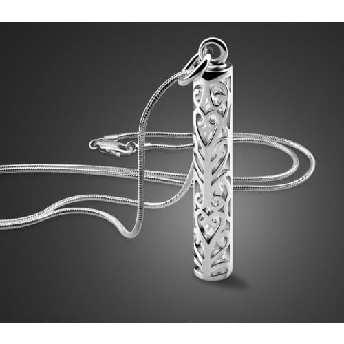 2020 Fashion New 100% 925 Sterling Silver Tubular Pendant Necklace For women & Men Simple Italy Chopin chain Jewelry Gift