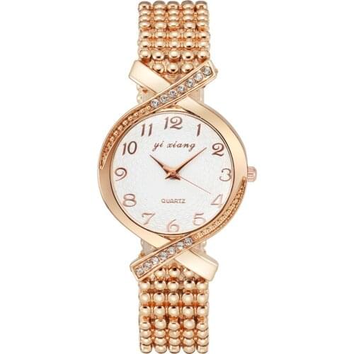 New Rose Gold Bracelet Watch For Women Luxury Brand Crystal Dress Watches Quartz Fashion Ladies Wirstwatch Female Clock Gift