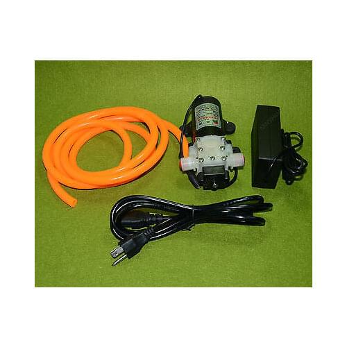 DC12V 45W Diaphragm Water Pump come with power Adapter and 2M Tube,US Plug