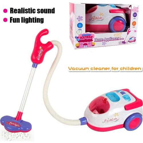 Vacuum Cleaner Toys For Kids Role Hoover Fun Realistic Toy Pink With Light Sound Play Stranger Things Toys For Children Gifts