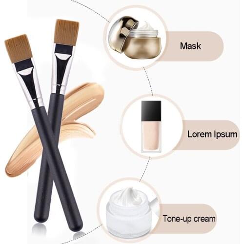 Flat Head Foundation Makeup Brushes For Liquid BB Cream Soft Synthetic-Fibre Face Mask Brush Mask Blender Skin Care Beauty Tools