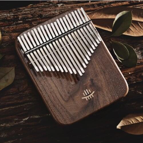 Hluru Kalimba 21 Key Black Walnut Mbira Keyboard Thumb Piano Calimba Music Musical Instruments Kalimbas 17 keys