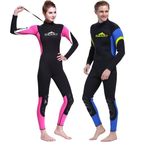 Mens Womens 3mm Neoprene Wetsuit, Back Zip Full Body Diving Suit, one Piece Snorkeling, Scuba Diving Swimming, Surfing Suit