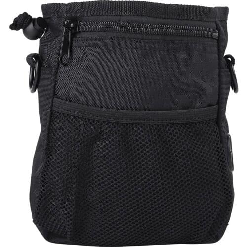 Pet Treat Bag Dog Obedience Training Waist Pouch Food Snack Small Items Storage Bags Black