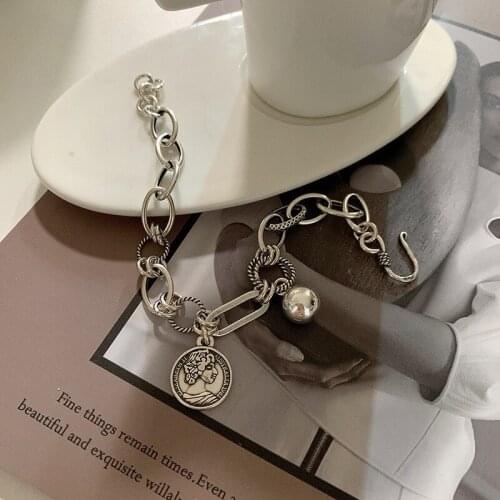 Miuoxion Retro Personality Party Punk Jewelry Queen Card Ball Bracelet For Women Feature Namour Charm Gift All Seasons