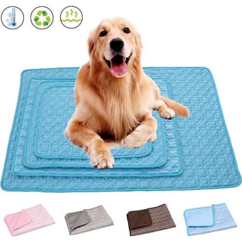 Summer Ice Pad for Cats Cooling Mat Cat Bed Cloth Cooler Mattress Blanket Blanket Cushion Indoor Seat Puppy Pet Mat Pet Supply