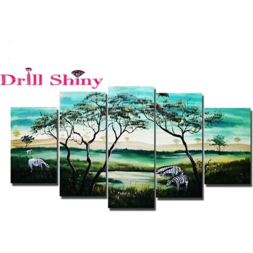 5pcs set 5D diamond embroidery"Desert scenery"Diy 5d diamond Painting cross stitch,DIY diamond mosaic wall stickers home decor