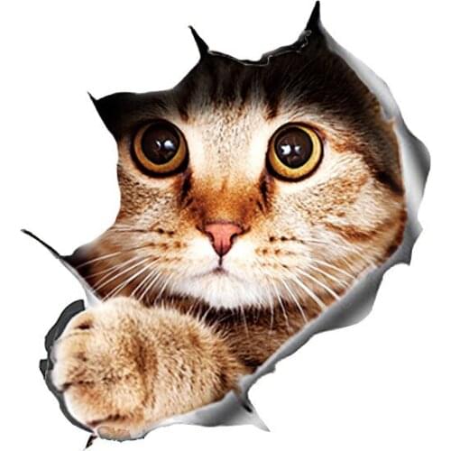 Car Window Stickers 3D Cartoon Animal Funny Car Crack Window Paste Stickers Wall Stickers Fridge Stickers Car Home Decoration