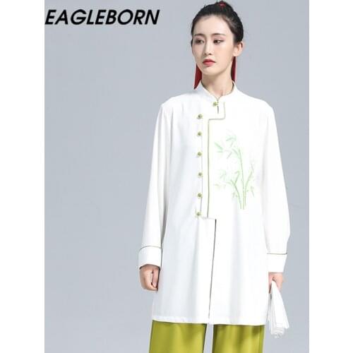 New Tai Chi Uniforms for Men Women Long-sleeved Martial Arts Competition Performance Clothing Chinese Style Tai Chi Clothing