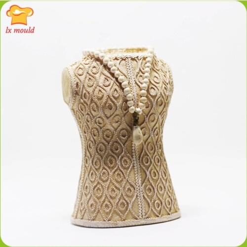 New bow tie wedding clay pearls silicone cheongsam mould Tang candle silicone mold