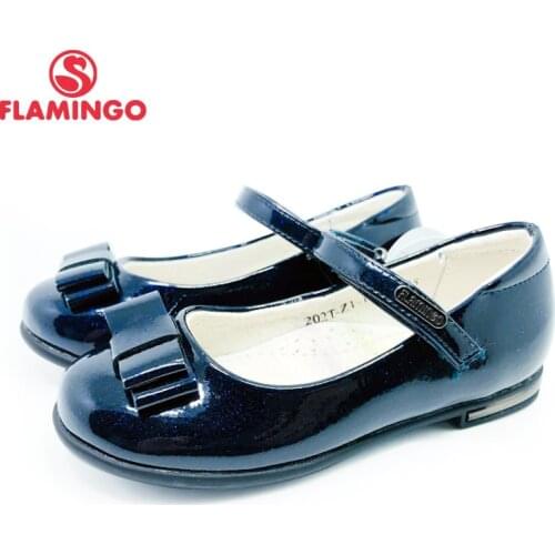 FLAMINGO New Arrival Bowknot decora Spring& Summer Hook& Loop Outdoor school shoes for girl Free shipping 202T-Z1-1920