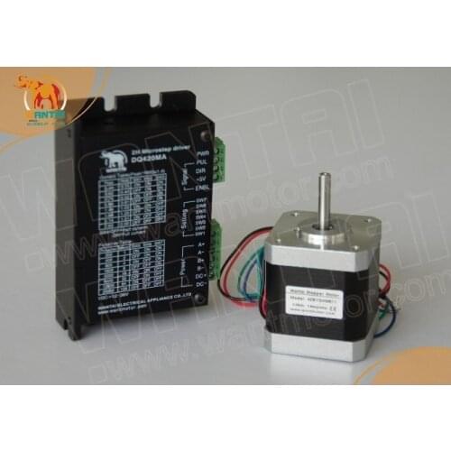 New Arrival! Wantai 2 Axis Nema 17 Stepper Motor 42BYGHW811 70oz-in+Driver DQ542MA 4.2A 128Micro CNC Grind Mill Cut Laser