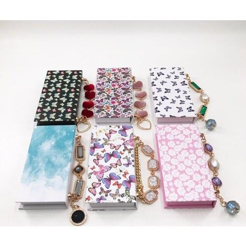 New Style Wholesale Lash Box Eyelash Packaging Box 3D Mink Lashes Boxes Diamond Magnetic Case Empty