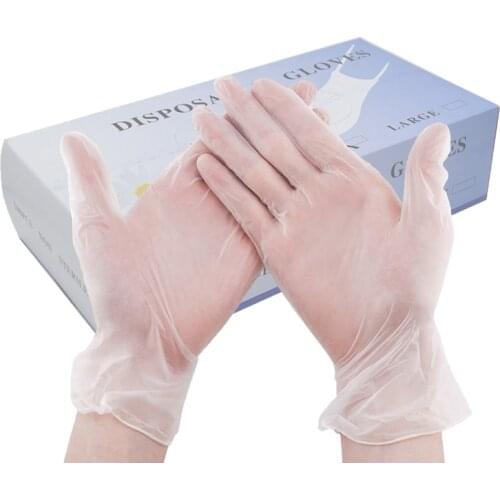 50 Pcs Disposable Transparent Tattoo Gloves Waterproof Non-toxic Tattoo Laboratory Kitchen Household Cleaning Disposable Gloves