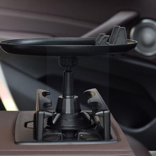 Adjustable Car Cup Holder Drink Coffee Vehicle Phone Table 360 Food Anti-slip Tray Automobiles Degree Organizer Rotation Ro J7Z6