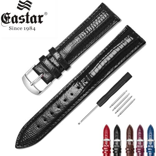 Colorful Genuine Leather Watchbands 14-20mm Universal Watch buckle Band Stainless Steel Buckle Strap Wrist Belt Bracelet + Tool