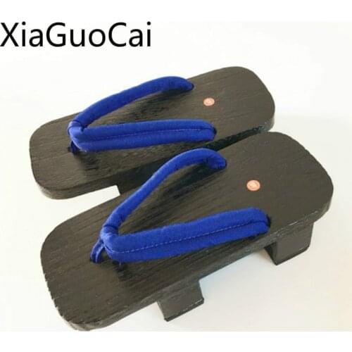 Summer MensTwo-tooth Wooden Sandals Shoes Japanese Gentleman Wood Slippers for Men Indoor Shoes Flip-flop for Male