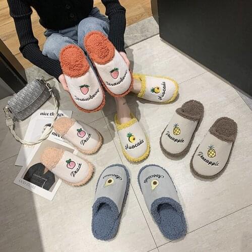 Cute Home Cotton Slippers Female 2021 Casual Flat for Outdoors Non-slip Comfortable Couple Closed-toe Slippers Plus Size45