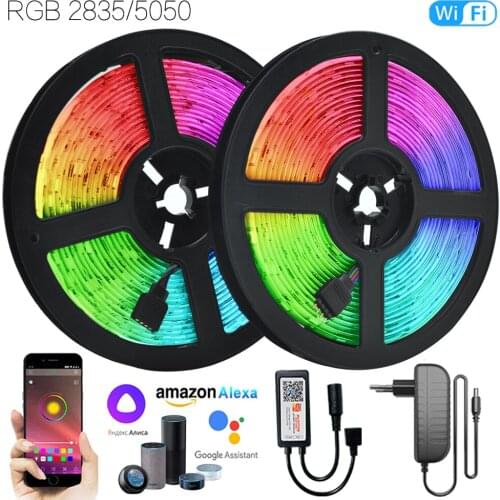 LED Strip Lights WiFi Smart Controller RGB 5050/2835 TV Bedroom Tape 12V Waterproof Decoration Lamp Flexible Diode For Festival