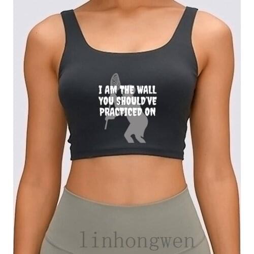 Lacrosse Goalie I Am The Wall Lax Goalie Women Tank Top O-Neck Funny Spring Autumn Customized Vintage Loose Vintageank Top