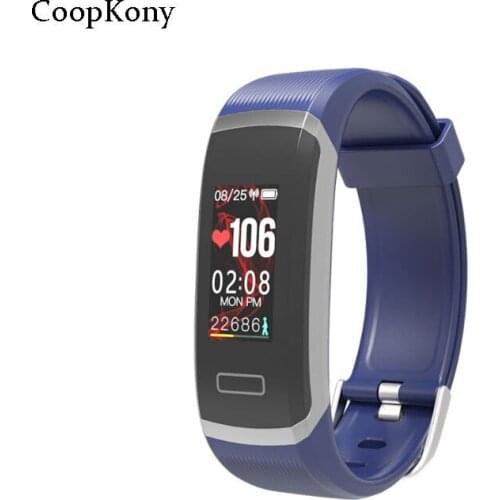 Coopkony Smart Watch Wristband Fitness Bracelet Band Big Touch Screen OLED Message Heart Rate Time Smartband For IOS Anrdoid