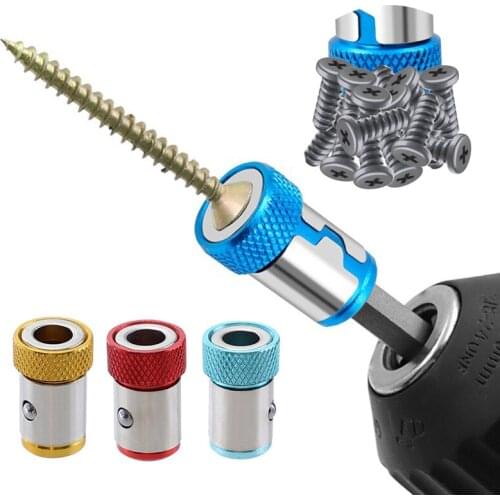Universal Magnetic Ring 1/4” Metal Screwdriver Bit Magnetic Ring For 6.35mm Shank Anti-Corrosion Drill Bit Magnet Powerful Ring