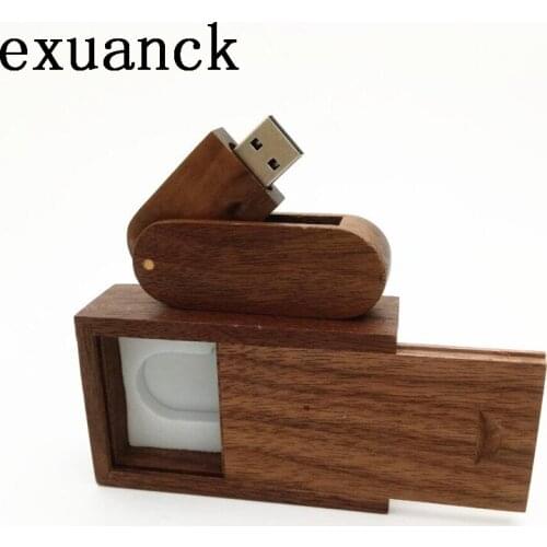 Exuanck Walnut /maple Wood Custom Logo USB 2.0 4GB 8GB 16GB 32GB Memory Flash Drive USB Stick (Over 20pcs Free Logo)
