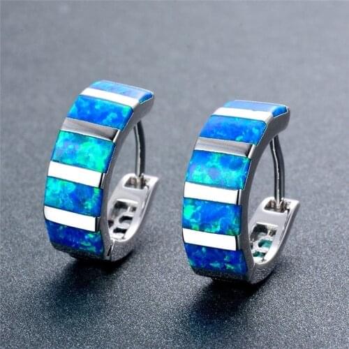 2020 New Fashion Personality Style Female Earrings Colored Round Natural Fire Opal Earrings Ladies Gift Party Fashion Jewelry