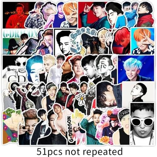 10/50pcs Hot Bigbang Quan Zhilong Graffiti Superstar Idol GD Stickers DIY Suitcase Tablet Car Laptop Phone Guitar Sticker Decal
