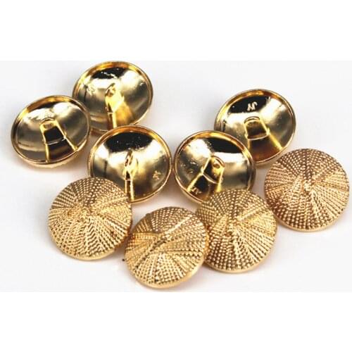 10piece 20mm Alloy Gold Metal Button Plating Round Shank Buttons Sewing Accessories for Cloth Coat /NK238