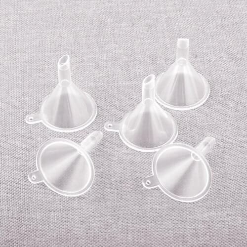 10Pcs transparent Mini Funnels Small Plastic Bottleneck Bottles Packing auxiliary tool For Perfume Diffuser Mini Narrow Fine