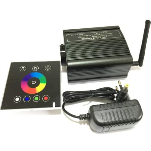 16W RGBW LED Fiber Optic Light Engine Driver+2.4G Wireless Wall Switch Touch Controller f/PMMA fiber optic ceiling DIY Lights