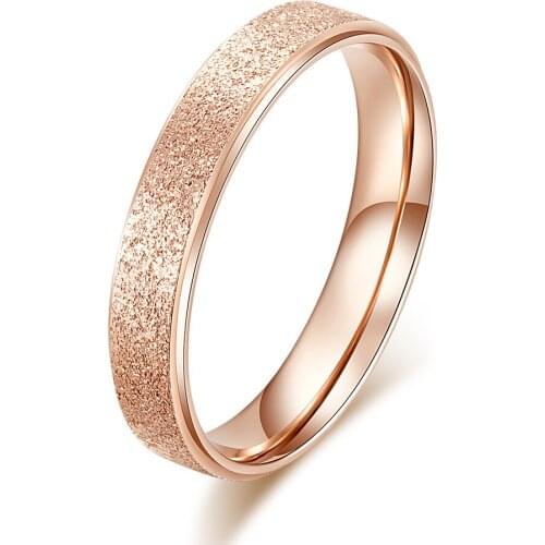 2mm / 4mm Thin Rings Simple Design for Male Female Couple Ring Wedding Engagement Band Rose Gold Silver Color