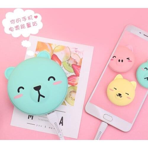 2 in 1 Cartoon USB Stove Hand Warmers battery portable Hand-Warmer Power-Bank Quick-Heating Mini Rechargeable 8200 Mah