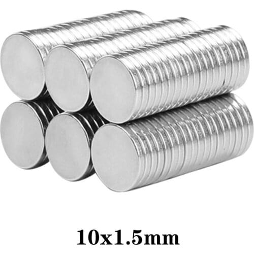 20~600PCS 10x1.5 Rare Earth Magnets Diameter 10x1.5mm Small Round Magnets 10mmx1.5mm Permanent Neodymium Magnets 10*1.5