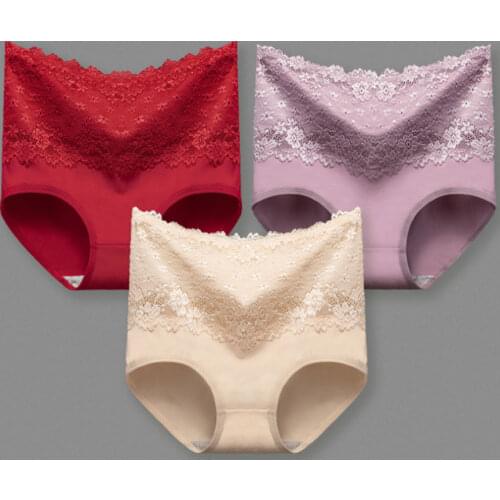 2019 Lynmiss Panties Plus Size Womens Lace Briefs Intimates Underwear Sexy Lingerie Female Underwear For Women Cotton Panties