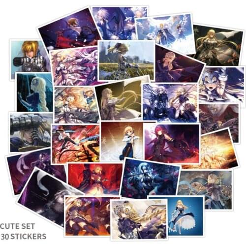 30PCS/lot Anime Fate stay night sticker Tohsaka Rin Matou Sakura Aintsuberun cartoon wall stickers for kids rooms gifts