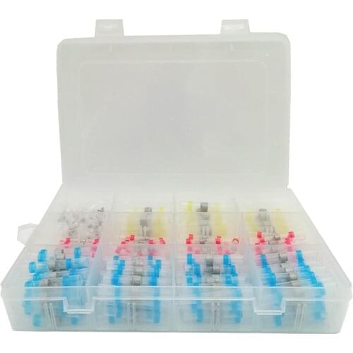 300pcs Solder Seal Heat Shrink Butt 3:1 Wire Terminal Connectors Splice Kits